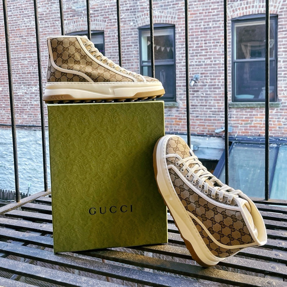 Brand New Mens Gucci High Top Sneakers - Size 10